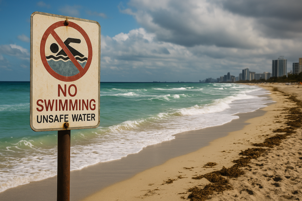 Playas bajo alerta en Miami-Dade: la bacteria que amenaza el paraíso.