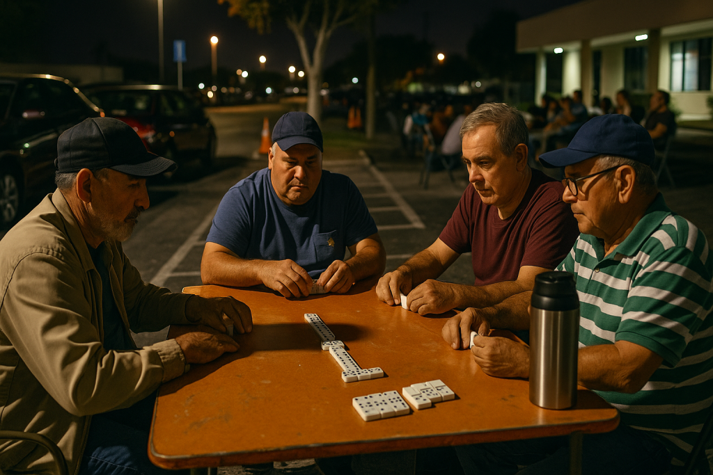 De Cuba a Hialeah: el dominó se convierte en refugio en las colas por la licencia”