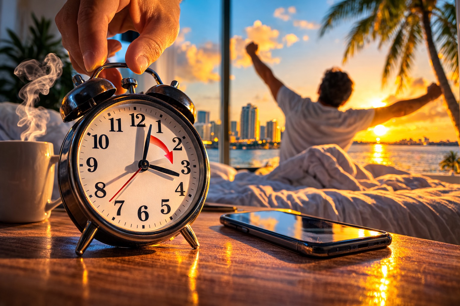 Cuando el reloj se mueve en Florida: lo que debes saber del cambio de hora este domingo (y por qué muchos todavía lo discuten).